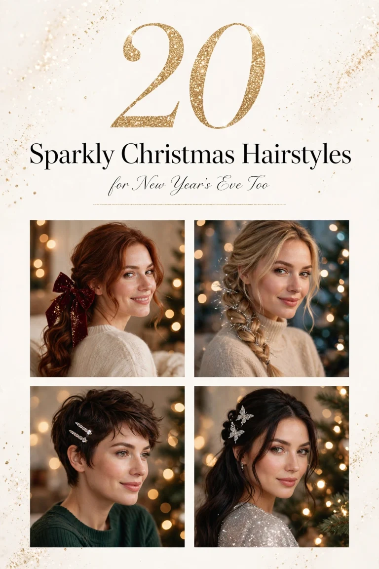 20 Sparkly Christmas Hairstyles for New Year’s Eve Too